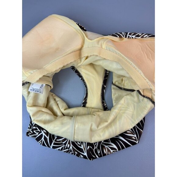 Lands' End women's 18 brown leaf patterned faux wrap one piece swimsuit‎ - Picture 8 of 8